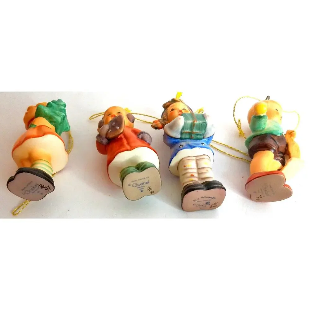 Vintage Goebel M J Hummel Christmas Ornaments Set 4 1209 1493 1679 1215 Holiday